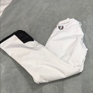 Men's White Ski Jacket with Black Trim